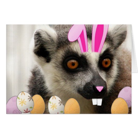Easter Lemur Cards (Front Horizontal)