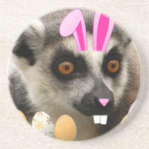 Easter Lemur Drink Coaster