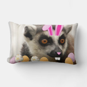 Easter Lemur Lumbar Pillow
