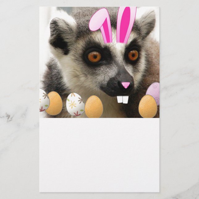 Easter Lemur Stationery (Front)