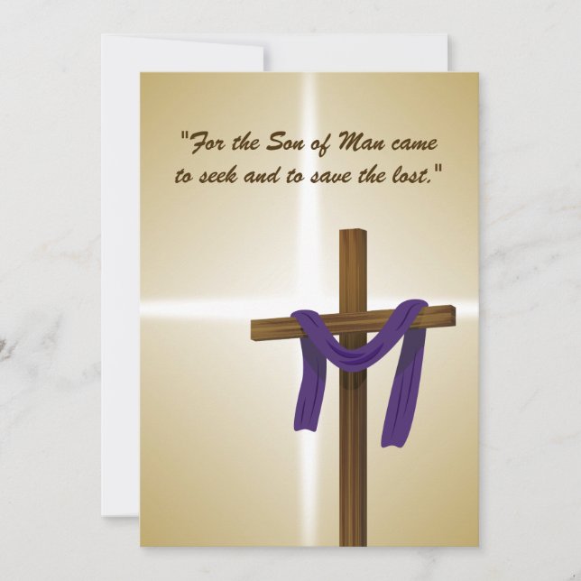Easter Lent Cross Purple Drape Resurrection Day (Front)