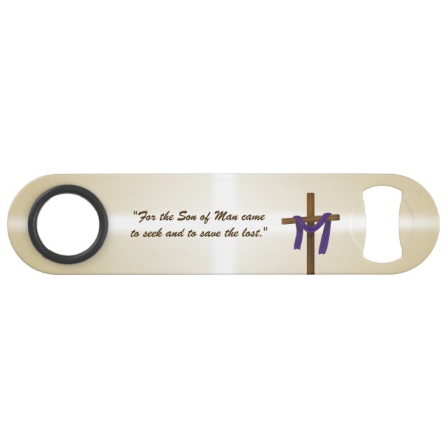 Easter Lent Cross Purple Drape Resurrection Day Bar Key (Front (Horizontal))