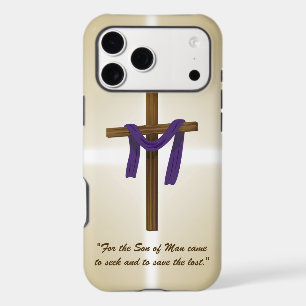 Easter Lent Cross Purple Drape Resurrection Day iPhone 17 Pro Max Case
