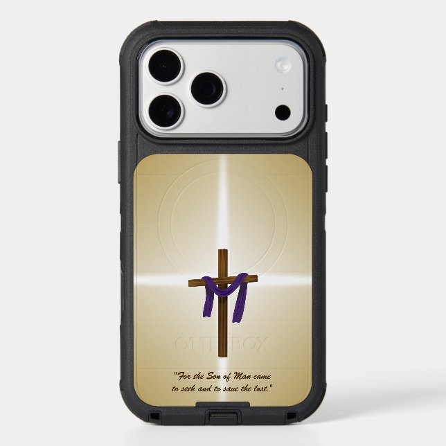 Easter Lent Cross Purple Drape Resurrection Day Otterbox iPhone Case (Back)
