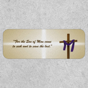Easter Lent Cross Purple Drape Resurrection Day Patch