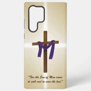 Easter Lent Cross Purple Drape Resurrection Day Samsung Galaxy S22 Ultra Case
