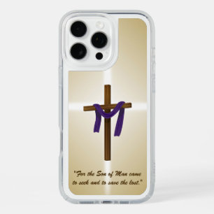Easter Lent Cross Purple Drape Resurrection Day iPhone 16 Pro Max Case