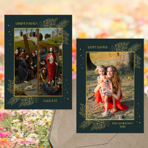 Easter Lent Resurrection of Jesus Family Photo Holiday Card