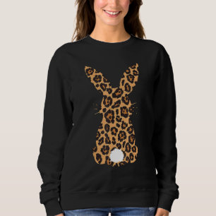 Easter Leopard Bunny Rabbit Palm Sunday Girls Wome Sweatshirt