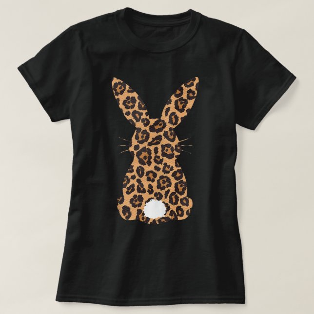 Easter Leopard Bunny Rabbit Palm Sunday Girls Wome T-Shirt (Design Front)