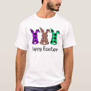 Easter Leopard Bunny Rabbit Palm Sunday Girls Wome T-Shirt