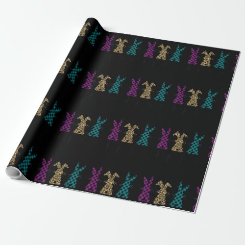 Easter Leopard Bunny Rabbit Palm Sunday Girls Wome Wrapping Paper