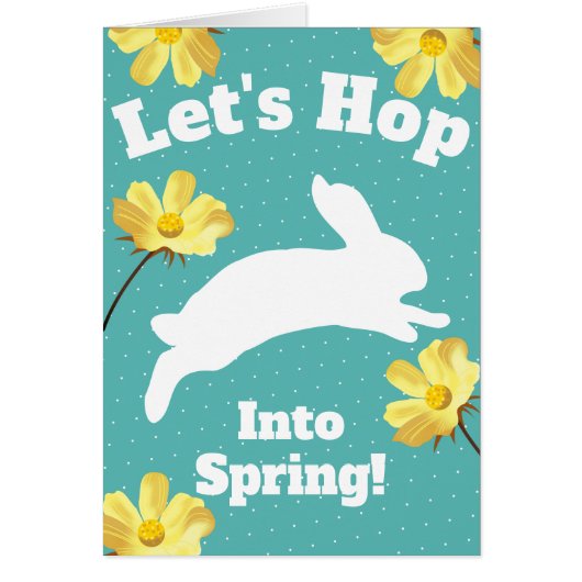 Easter | Let's Hop into Spring Bunny & Flowers (Front)