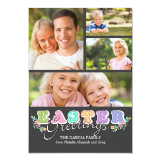 Easter Letters Four Photo Card