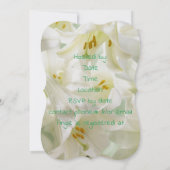 Easter lilies bridal shower invitation (Back)