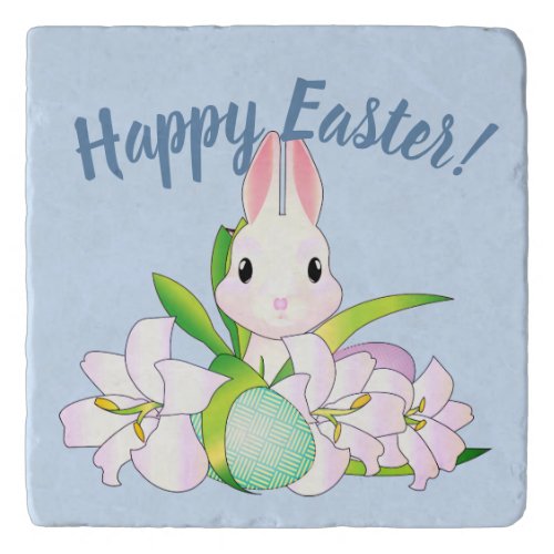 Easter Lilies  Sweet Bunnies Trivet