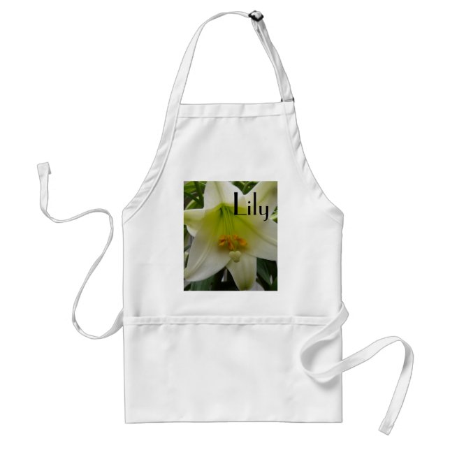 Easter Lily Adult Apron (Front)