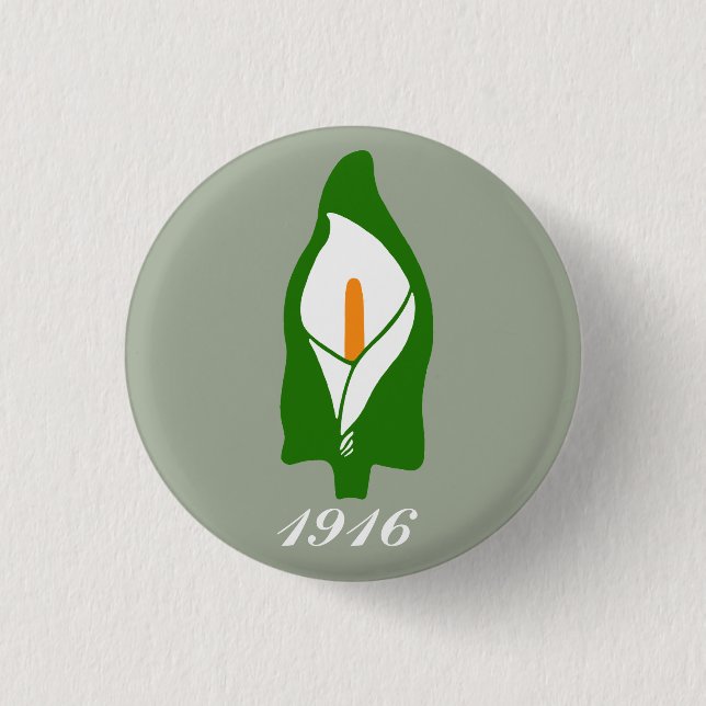 Easter Lily Badge Pinback Button (Front)