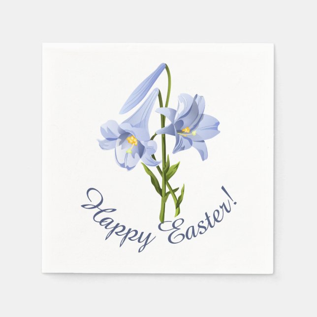 Easter Lily Bouquet Paper Napkins (Front)