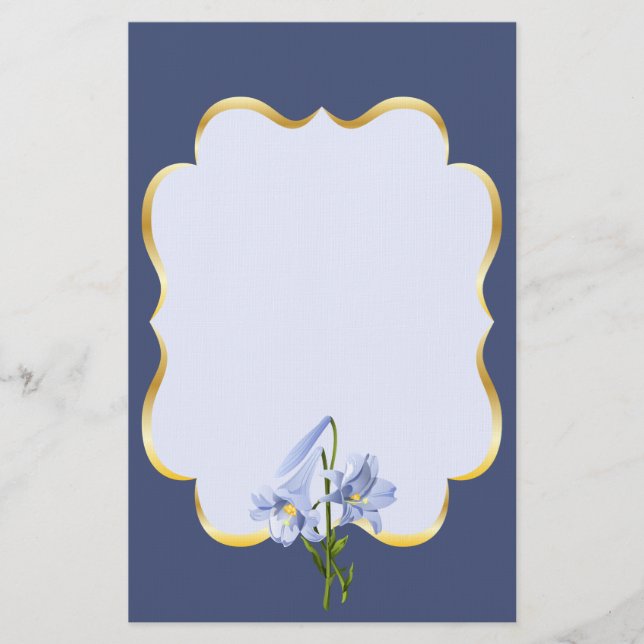 Easter Lily Bouquet Stationery (Front)