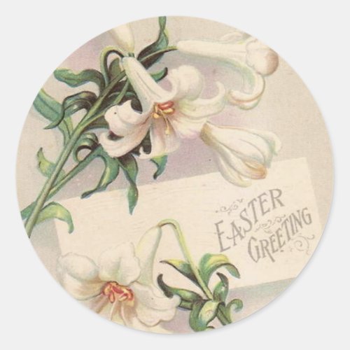 Easter Lily Classic Round Sticker