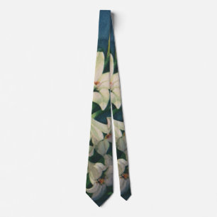 Easter Lily Flowers, Vintage Easter Lilies Tie