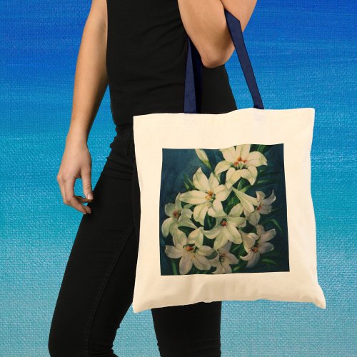 Easter Lily Flowers Vintage Easter Lilies Tote Bag