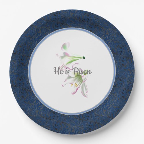 Easter Lily Paper Plates He is Risen