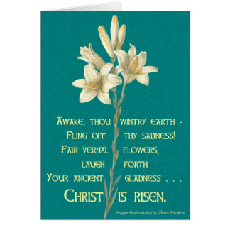  Easter Lily with Blackburne quote Easter Card