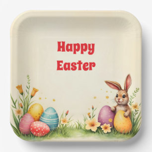 Easter Little Rabbit Popular Collection Paper Plates