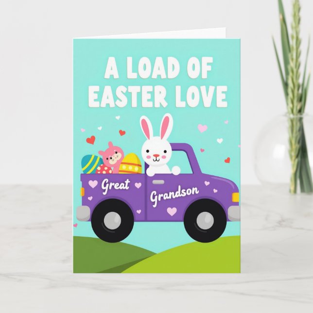 Easter Love Great Grandson Card (Front)