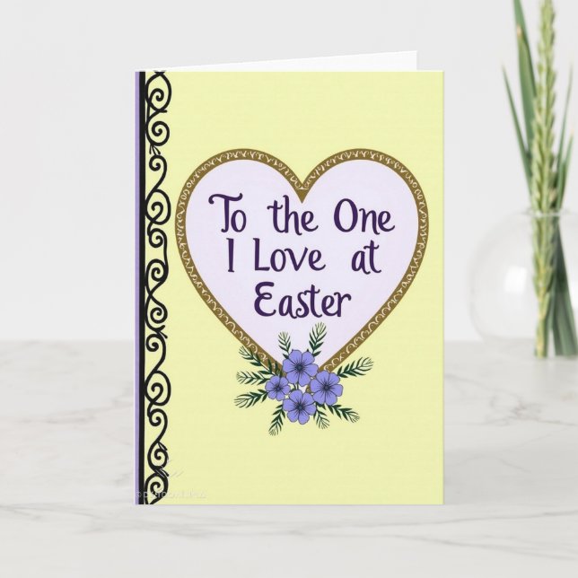 Easter Love Heartfelt Greeting Card (Front)