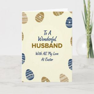 Easter Love Husband Greeting Card