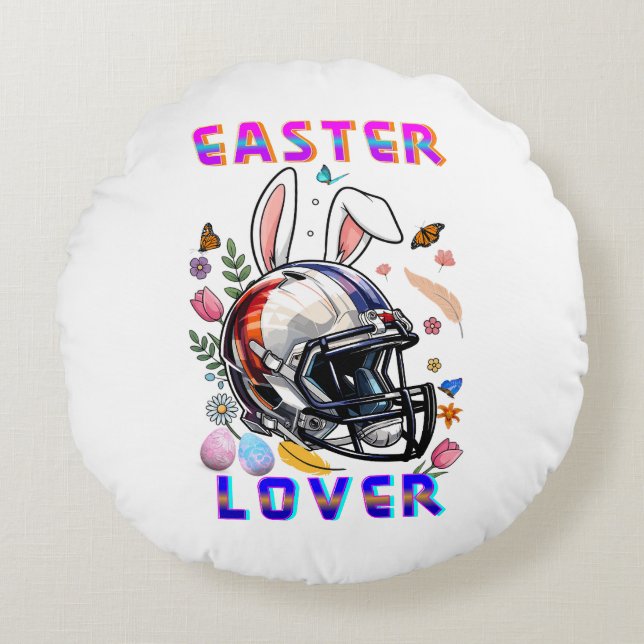 Easter Lover Round Pillow (Front)