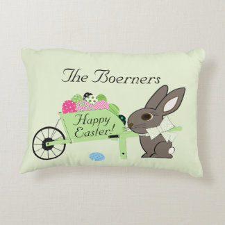 Easter Lumbar Light Green Accent Pillow