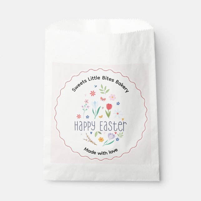 Easter Made with Love Bakery Favor Bag (Front)