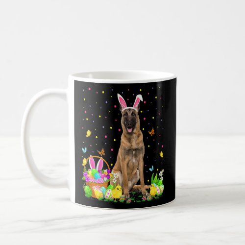 Easter Malinois Dog Bunny Egg Hunting Malinois Eas Coffee Mug