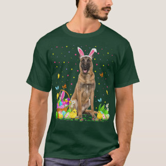 Easter Malinois Dog Bunny Egg Hunting Malinois Eas T-Shirt