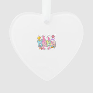 Easter Mama Bunny Ears Coquette Bow Easter Rabbit Ornament