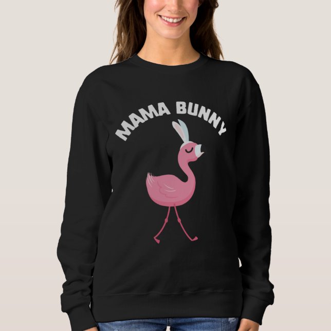 Easter Mama Bunny Flamingo Mm Grandma Bunny Kids Sweatshirt (Front)