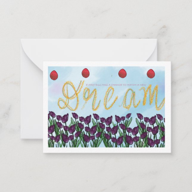 Easter Mandala Magic: A Kaleidoscope of Joy Note Card (Front)