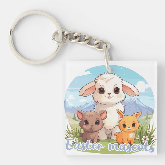 Easter mascots too keychain (Front)