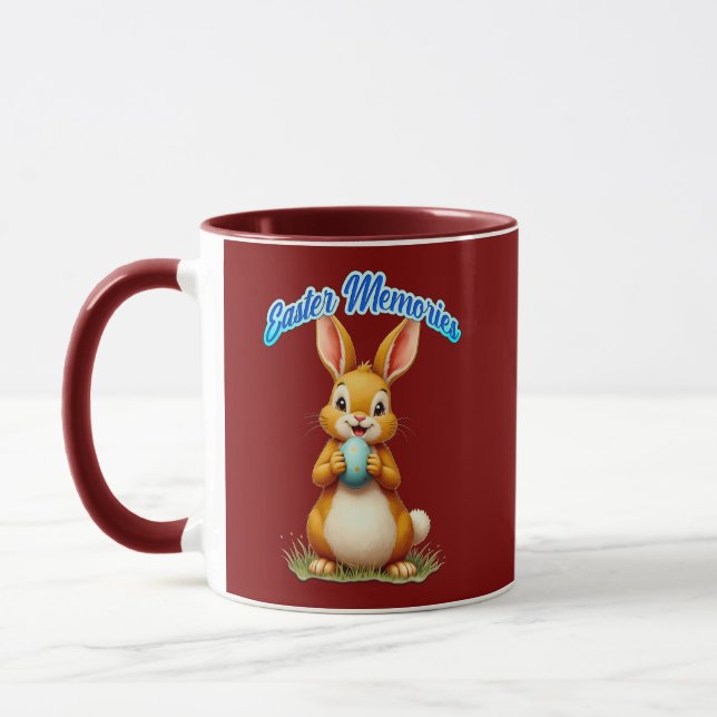 Easter Memories – Cute Bunny Illustration caneca Mug (Left)