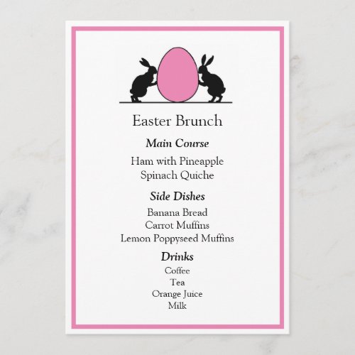 Easter Menu