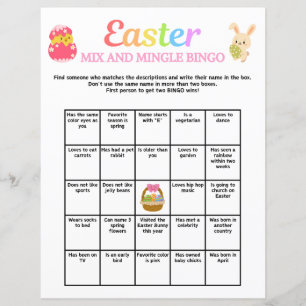Easter Mix and Mingle Bingo