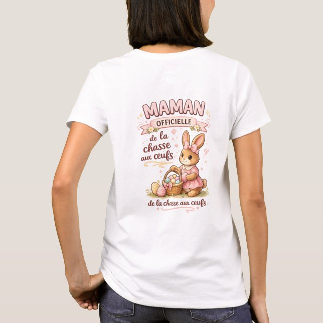 Easter Mom T-shirt - Chocolate Team - Gift idea m (Back)