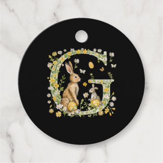 Easter Monogram G (Text customizable) Favor Tags