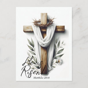 Easter Morning Cross with Crown of Thorns Postcard
