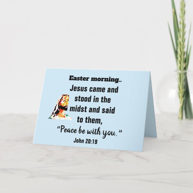 EASTER MORNING, JESUS CAME CARD (Front)