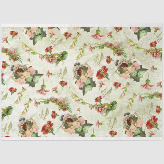 Easter Morning Lady Tissue Paper (Front)
